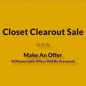 Closet Clearout Moving Sale